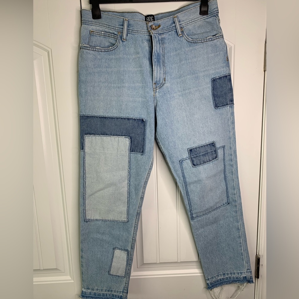BDG Dad Jean patchwork style from Urban Outfitters. NWOT